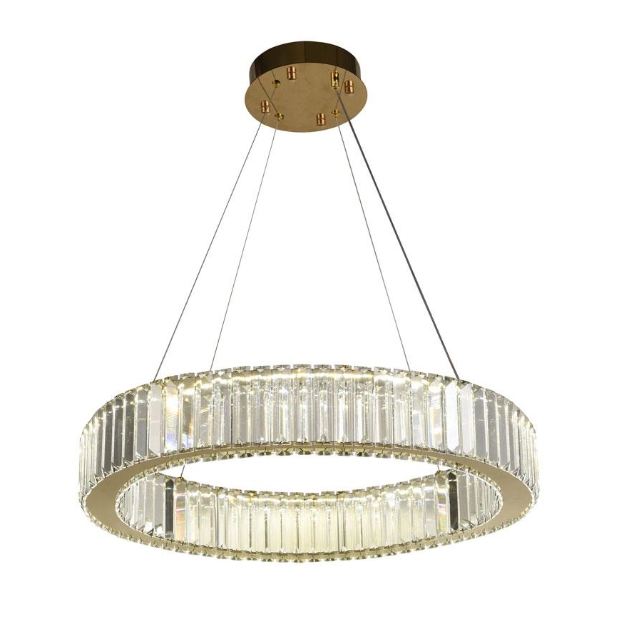LED Dimmerabile cristallo lampadario su filo LED/40W/230V 3000-6500K cromo/oro + telecomando