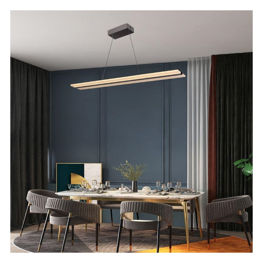 Lampadario a sospensione con filo LED dimmerabile LED/40W/230V 3000-6500K cromo + telecomando