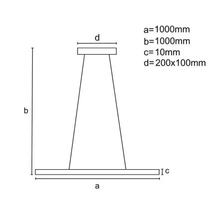 Lampadario a sospensione con filo LED dimmerabile LED/40W/230V 3000-6500K cromo + telecomando