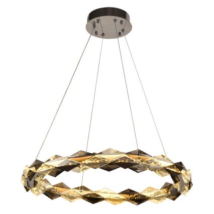 LED Lampadario di cristallo dimmerabile a filo LED/40W/230V 3000-6500K cromo lucido + telecomando