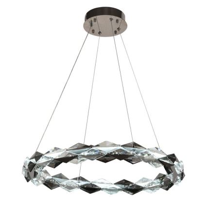 LED Lampadario di cristallo dimmerabile a filo LED/40W/230V 3000-6500K cromo lucido + telecomando
