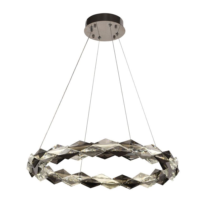 LED Lampadario di cristallo dimmerabile a filo LED/40W/230V 3000-6500K cromo lucido + telecomando