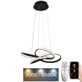 Lampadario a sospensione con filo LED dimmerabile LED/40W/230V 3000-6500K diametro 48 cm nero + telecomando