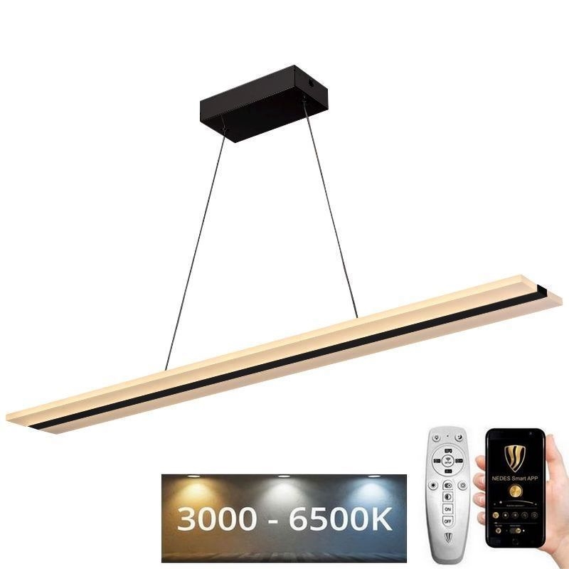 Lampadario a sospensione con filo LED dimmerabile LED/40W/230V 3000-6500K nero + telecomando