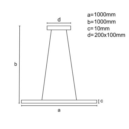 Lampadario a sospensione con filo LED dimmerabile LED/40W/230V 3000-6500K nero + telecomando