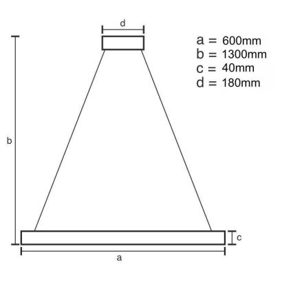 Lampadario a sospensione con filo LED dimmerabile LED/40W/230V 3000-6500K oro + telecomando