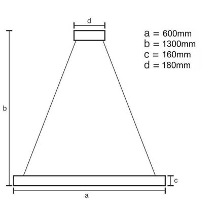 Lampadario a sospensione con filo LED dimmerabile LED/40W/230V 3000-6500K oro + telecomando