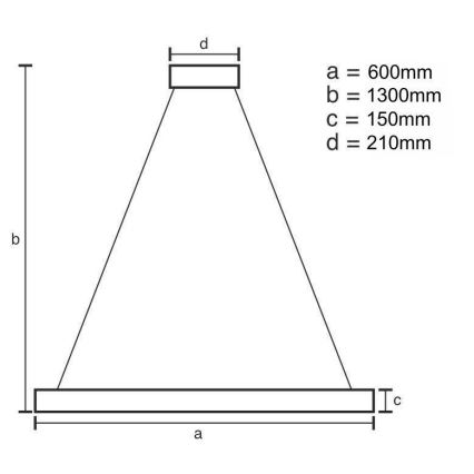 LED Dimmerabile cristallo lampadario su filo LED/40W/230V 3000-6500K oro + telecomando