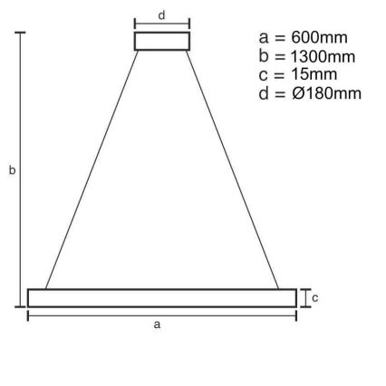 Lampadario a sospensione con filo LED dimmerabile LED/40W/230V 3000-6500K + telecomando