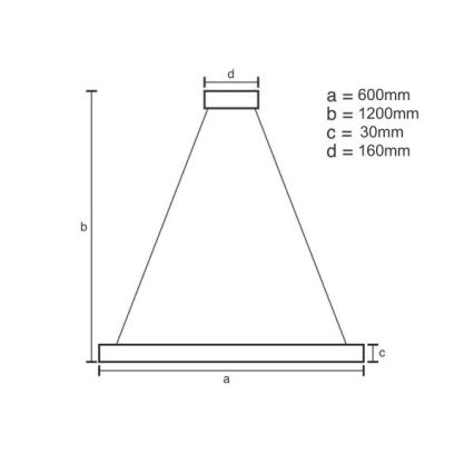 Lampadario a sospensione con filo LED dimmerabile LED/40W/230V 3000-6500K + telecomando