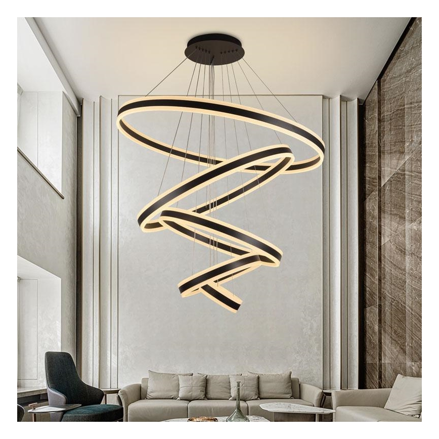 Lampadario a sospensione con filo LED dimmerabile LED/420W/230V 3000-6500K diametro 100 cm + telecomando