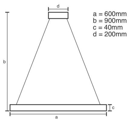 Lampadario a sospensione con filo LED dimmerabile LED/42W/230V 3000-6500K diametro 60 cm + telecomando