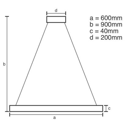 Lampadario a sospensione con filo LED dimmerabile LED/42W/230V 3000-6500K diametro 60 cm + telecomando