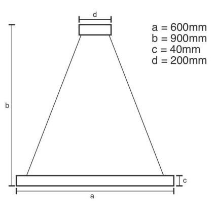 Lampadario a sospensione con filo LED dimmerabile LED/42W/230V 3000-6500K diametro 60 cm + telecomando