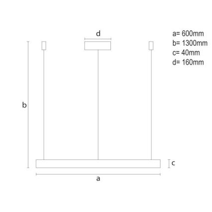 Lampadario a sospensione con filo LED dimmerabile LED/42W/230V 3000-6500K + telecomando