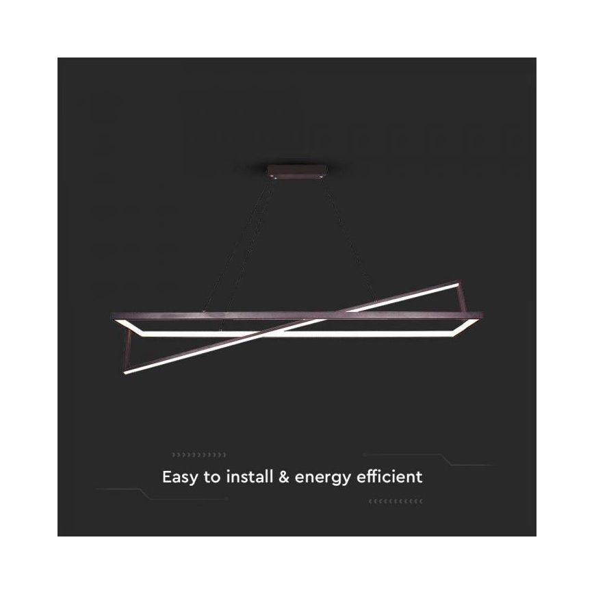 Lampadario a sospensione con filo LED dimmerabile LED/45W/230V 3000K 114 cm nero
