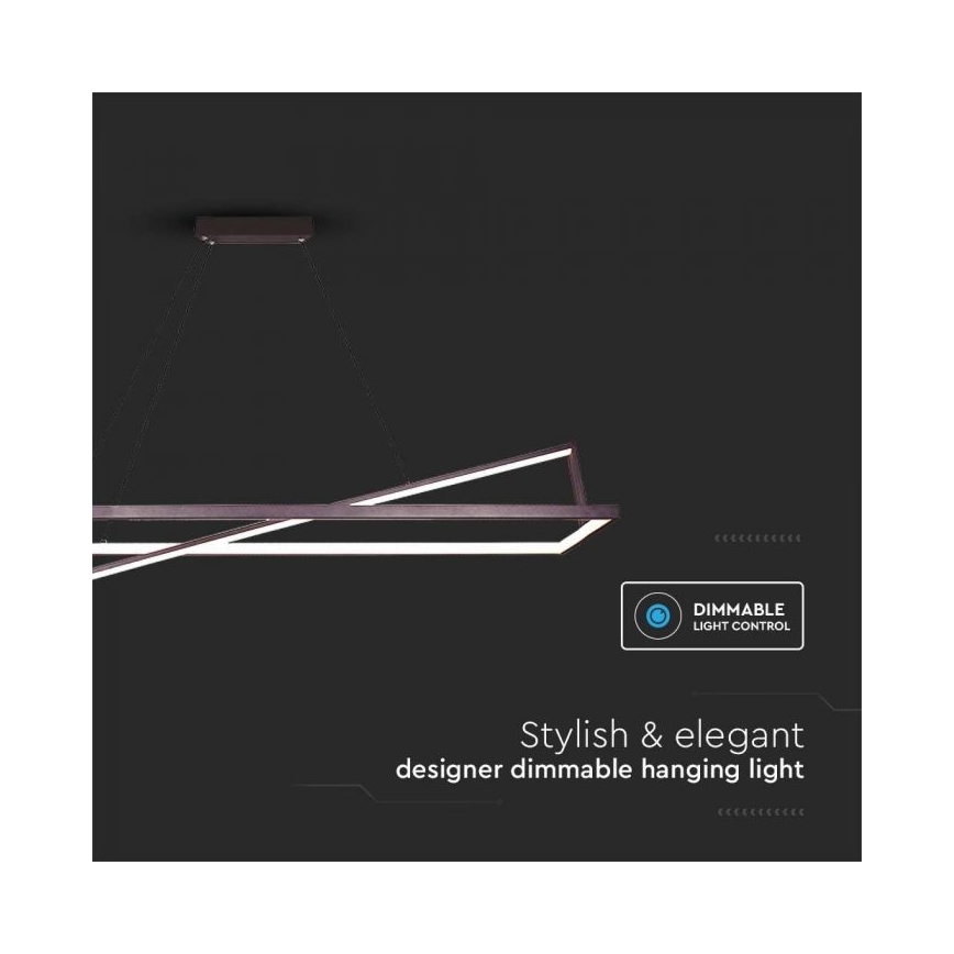 Lampadario a sospensione con filo LED dimmerabile LED/45W/230V 3000K 114 cm nero
