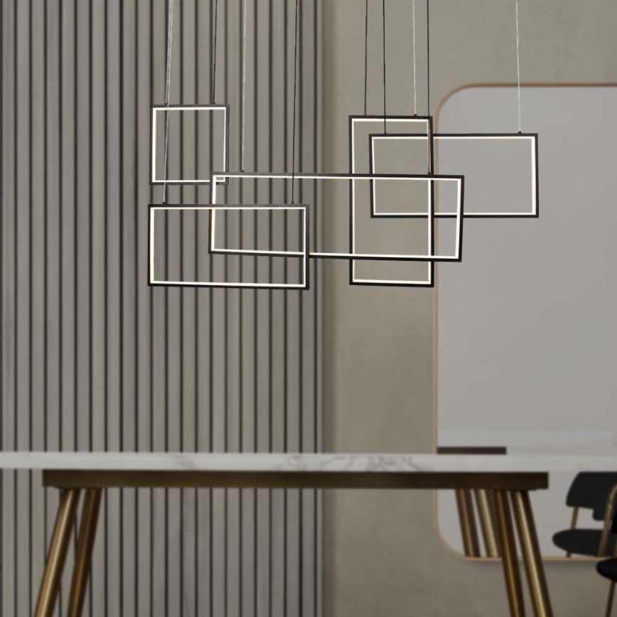 Lampadario a sospensione con filo LED dimmerabile LED/45W/230V 3000K nero