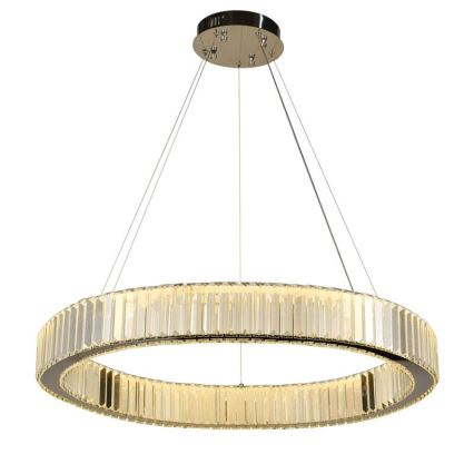 LED Lampadario di cristallo dimmerabile a filo LED/50W/230V 3000-6500K cromo lucido + telecomando