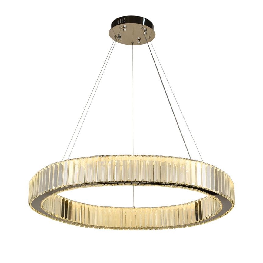 LED Lampadario di cristallo dimmerabile a filo LED/50W/230V 3000-6500K cromo lucido + telecomando