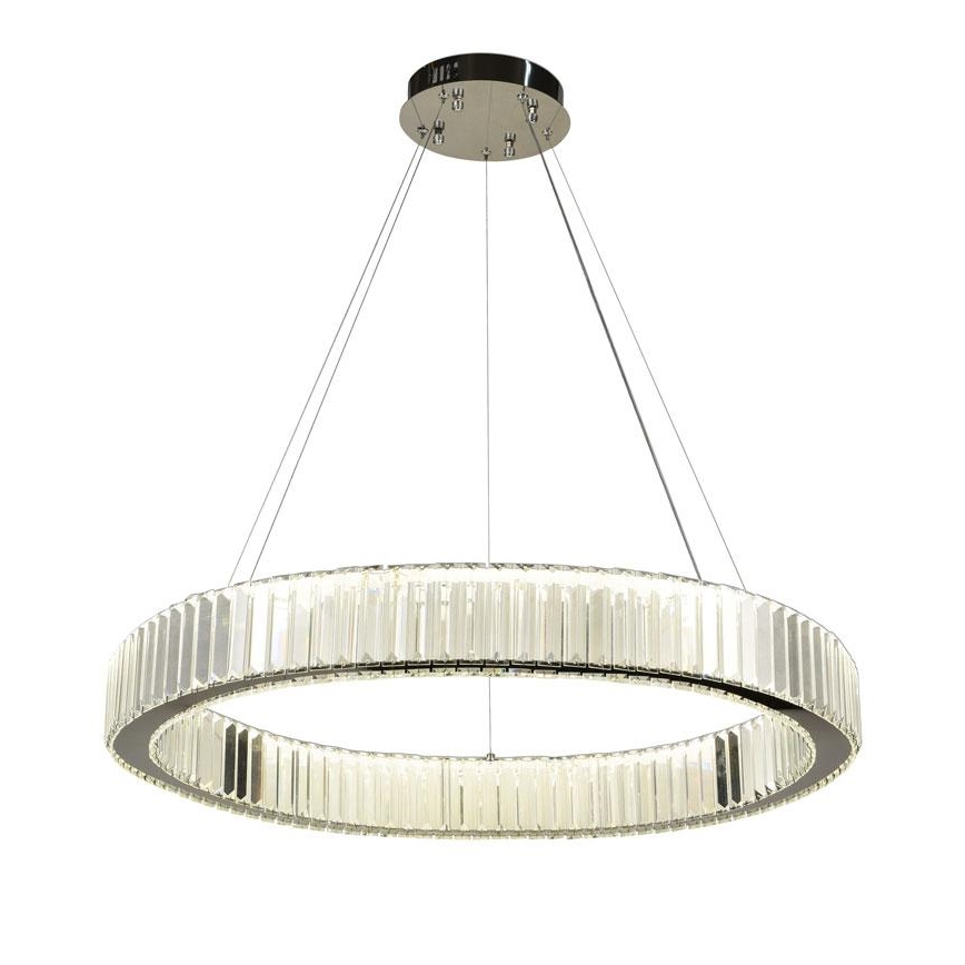 LED Lampadario di cristallo dimmerabile a filo LED/50W/230V 3000-6500K cromo lucido + telecomando