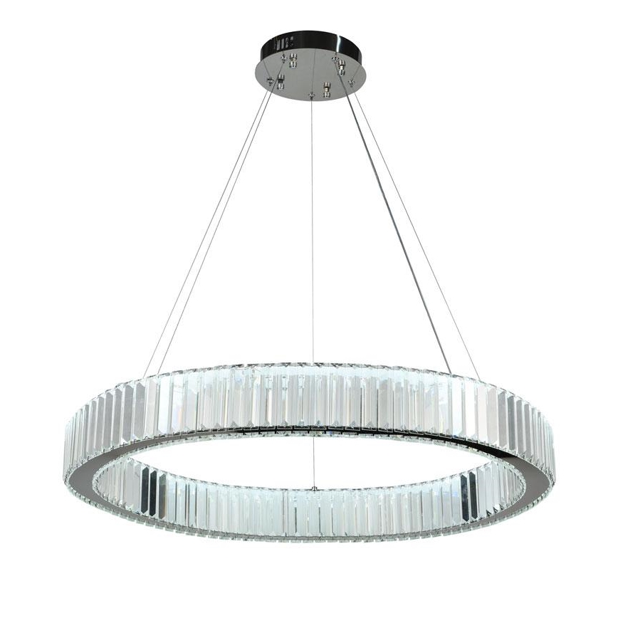 LED Lampadario di cristallo dimmerabile a filo LED/50W/230V 3000-6500K cromo lucido + telecomando