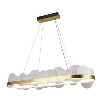 Lampadario a sospensione con filo LED dimmerabile LED/50W/230V 3000-6500K oro + telecomando