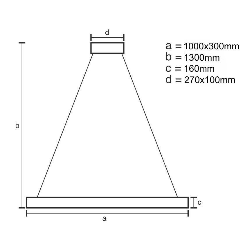 Lampadario a sospensione con filo LED dimmerabile LED/50W/230V 3000-6500K oro + telecomando