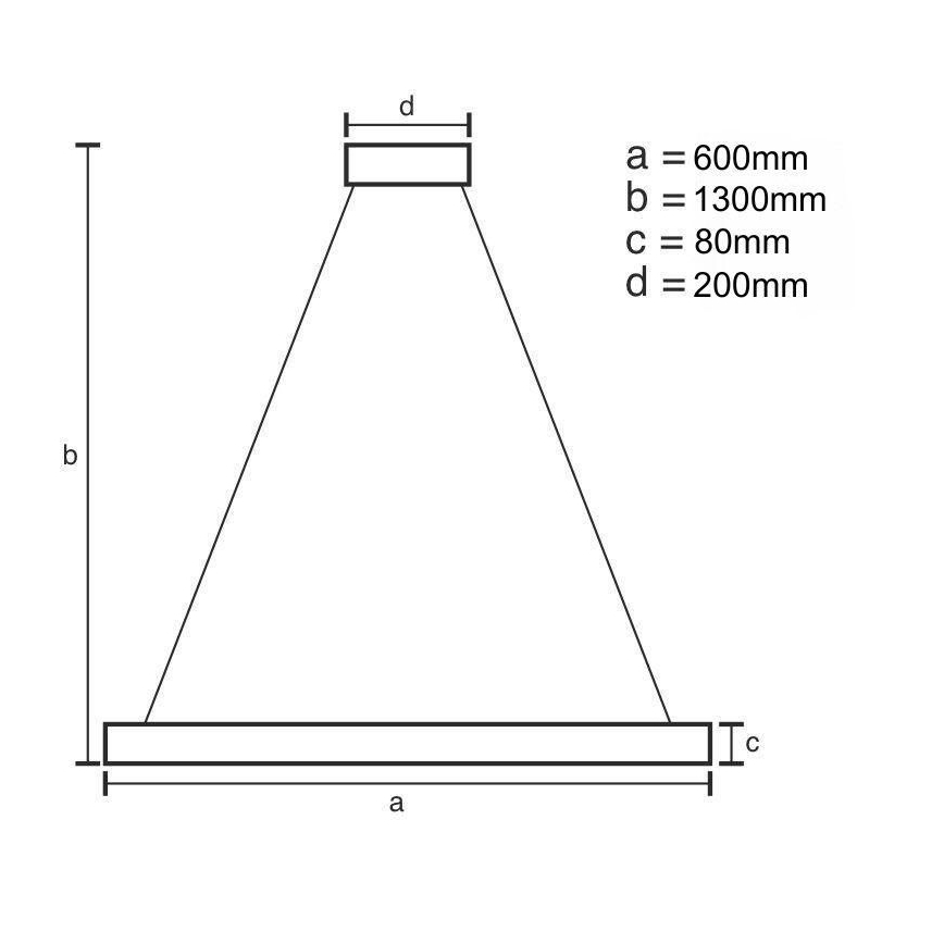 Lampadario a sospensione con filo LED dimmerabile LED/50W/230V 3000-6500K + telecomando