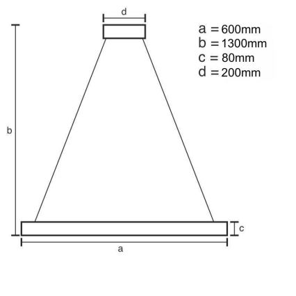 Lampadario a sospensione con filo LED dimmerabile LED/50W/230V 3000-6500K + telecomando