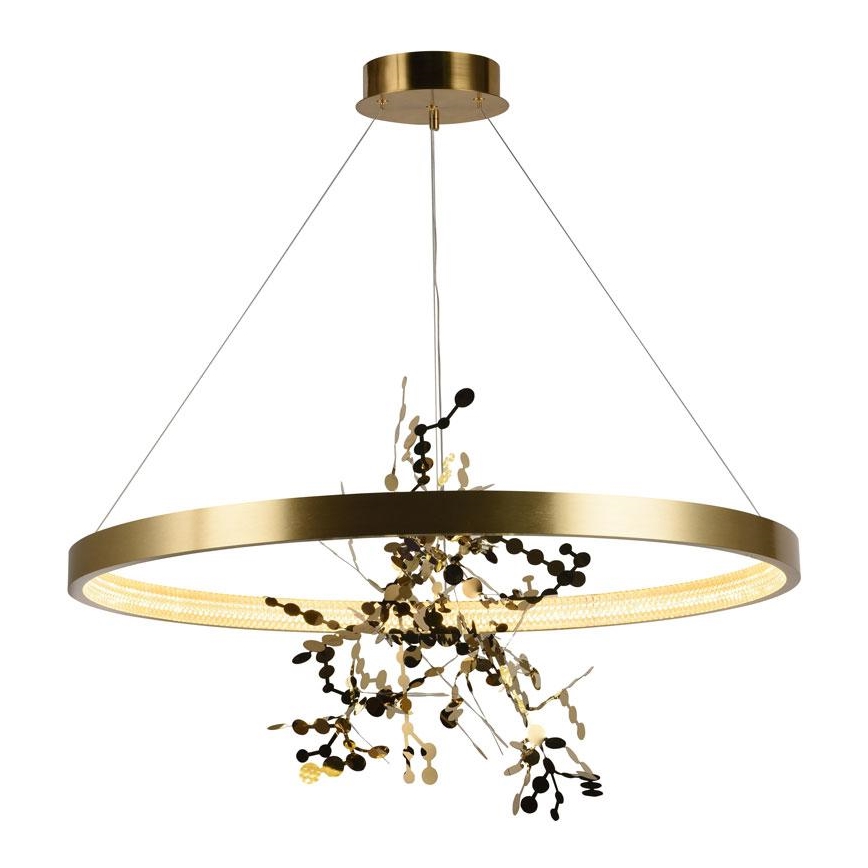 Lampadario a sospensione con filo LED dimmerabile LED/55W/230V 3000-6500K oro + telecomando