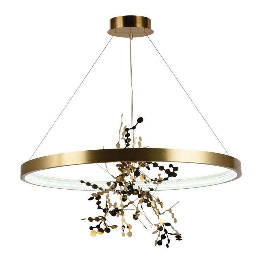 Lampadario a sospensione con filo LED dimmerabile LED/55W/230V 3000-6500K oro + telecomando