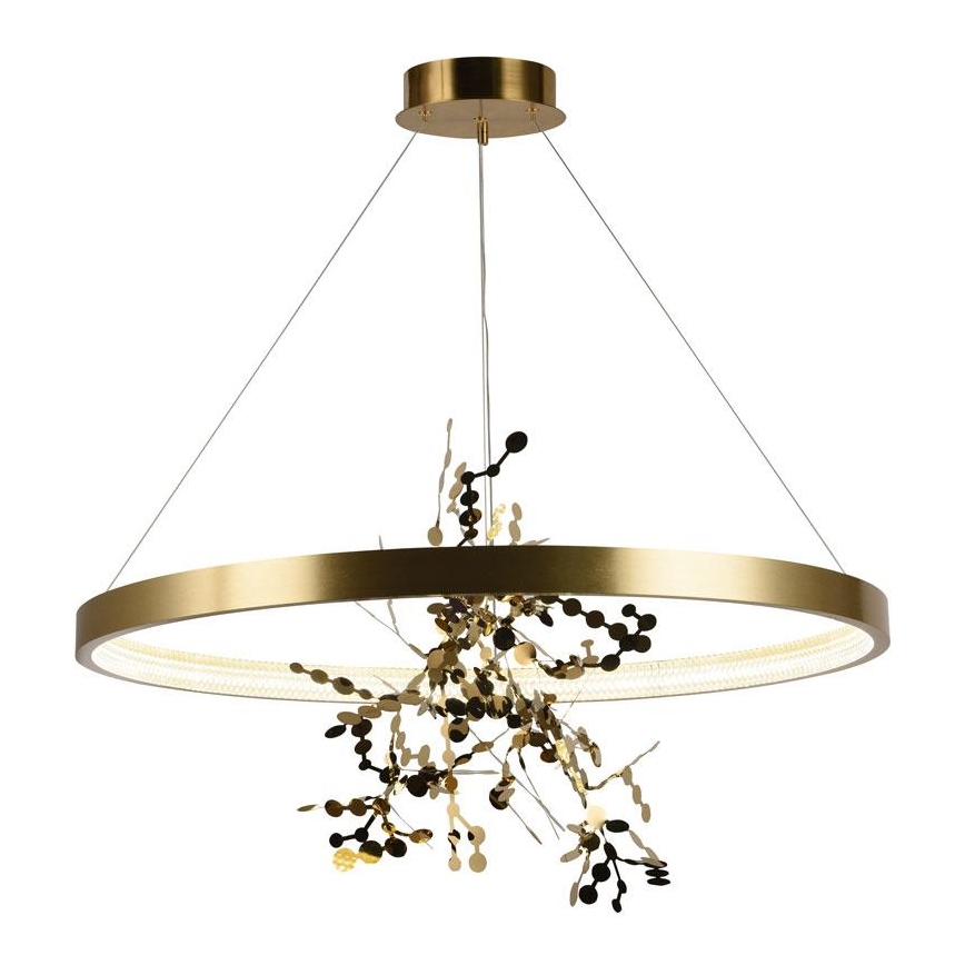 Lampadario a sospensione con filo LED dimmerabile LED/55W/230V 3000-6500K oro + telecomando