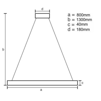 Lampadario a sospensione con filo LED dimmerabile LED/55W/230V 3000-6500K oro + telecomando