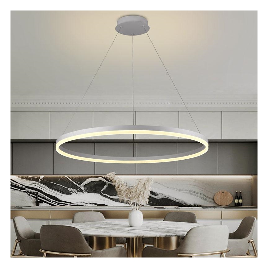 Lampadario a sospensione con filo LED dimmerabile LED/55W/230V 3000-6500K diametro 80 cm + telecomando
