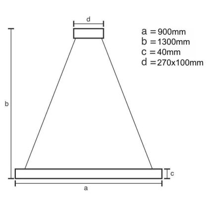 Lampadario a sospensione con filo LED dimmerabile LED/55W/230V 3000-6500K + telecomando