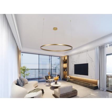 Lampadario a sospensione con filo LED dimmerabile LED/55W/230V 3000-6500K + telecomando