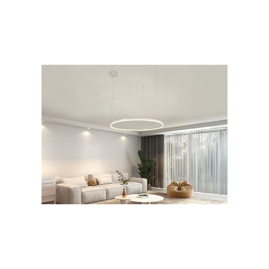 Lampadario a sospensione con filo LED dimmerabile LED/55W/230V 3000-6500K diametro 80 cm + telecomando