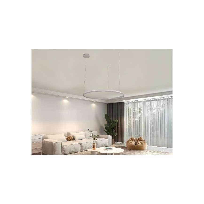 Lampadario a sospensione con filo LED dimmerabile LED/55W/230V 3000-6500K diametro 80 cm + telecomando