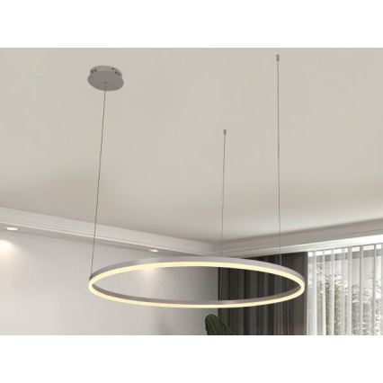 Lampadario a sospensione con filo LED dimmerabile LED/55W/230V 3000-6500K diametro 80 cm + telecomando