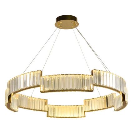 LED Dimmerabile cristallo lampadario su filo LED/60W/230V 3000-6500K oro + telecomando