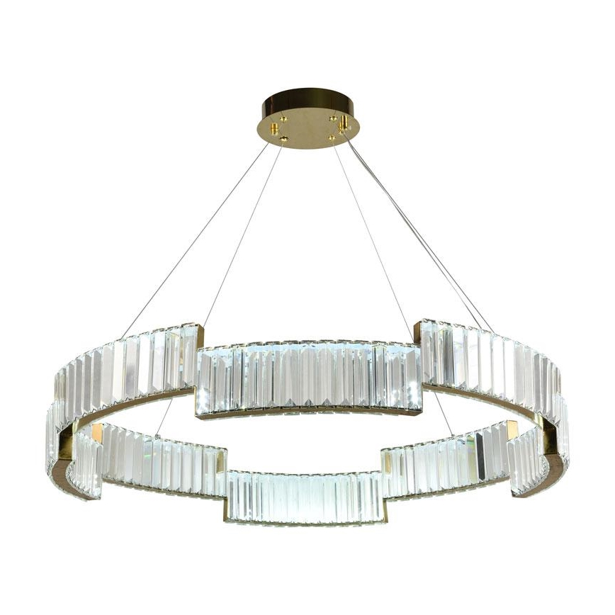 LED Dimmerabile cristallo lampadario su filo LED/60W/230V 3000-6500K oro + telecomando