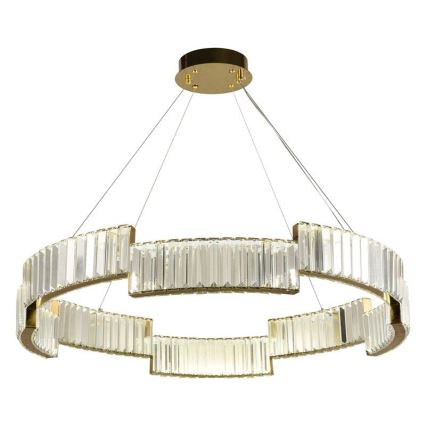 LED Dimmerabile cristallo lampadario su filo LED/60W/230V 3000-6500K oro + telecomando