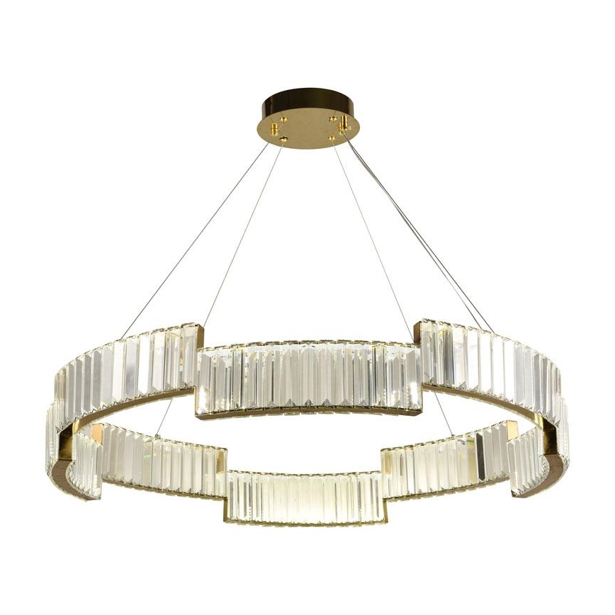 LED Dimmerabile cristallo lampadario su filo LED/60W/230V 3000-6500K oro + telecomando