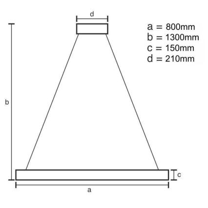 LED Dimmerabile cristallo lampadario su filo LED/60W/230V 3000-6500K oro + telecomando