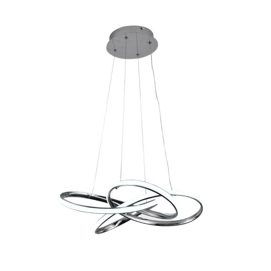 Lampadario a sospensione con filo LED dimmerabile LED/65W/230V 3000-6500K cromo + telecomando