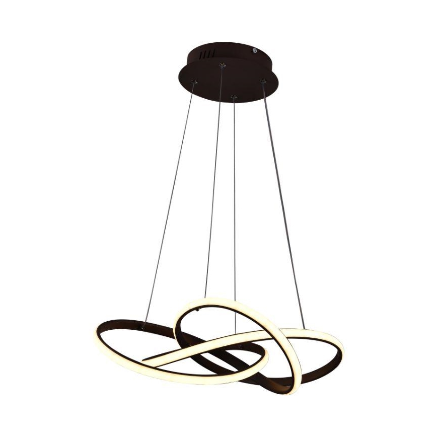 Lampadario a sospensione con filo LED dimmerabile LED/65W/230V 3000-6500K marrone + telecomando