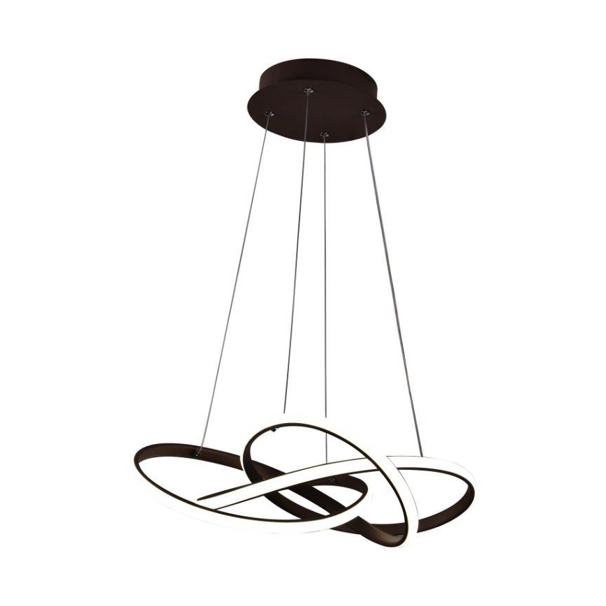 Lampadario a sospensione con filo LED dimmerabile LED/65W/230V 3000-6500K marrone + telecomando