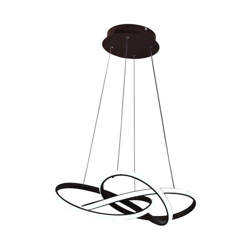 Lampadario a sospensione con filo LED dimmerabile LED/65W/230V 3000-6500K marrone + telecomando