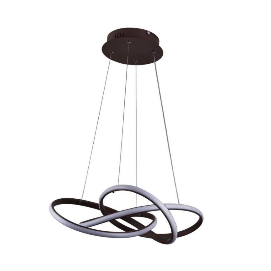 Lampadario a sospensione con filo LED dimmerabile LED/65W/230V 3000-6500K marrone + telecomando